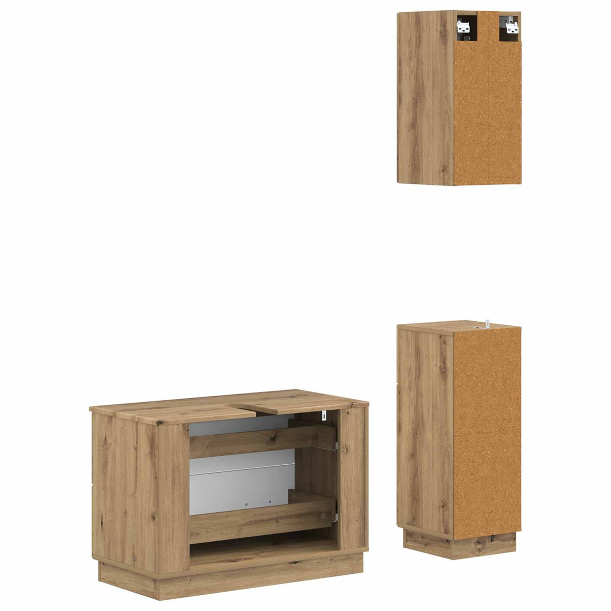 3-teiliges Badezimmer-Schranksystem HOORN Artisan-Eiche