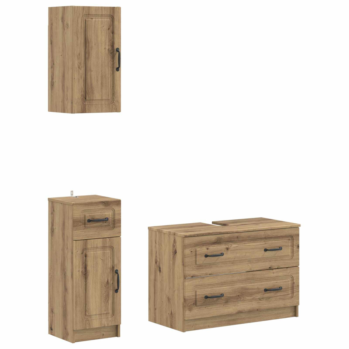 3-teiliges Badezimmer-Schranksystem UTRECHT Artisan-Eiche