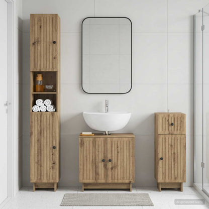 3-teiliges Badezimmer-Schranksystem EDE Artisan-Eiche