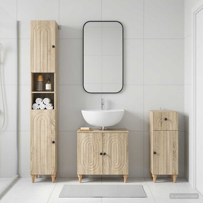 3-teiliges Badezimmer-Schranksystem ALKMAAR Sonoma-Eiche