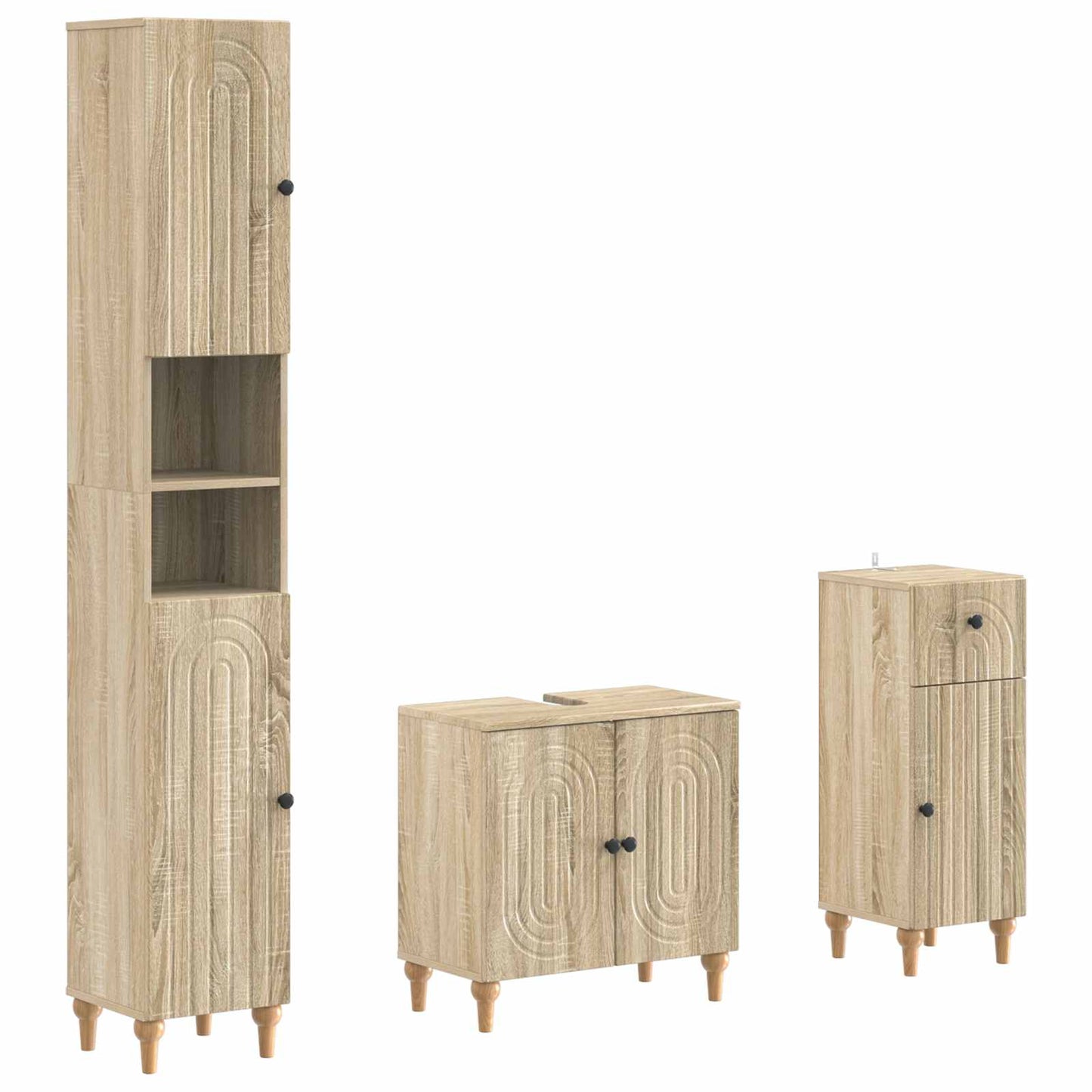 3-teiliges Badezimmer-Schranksystem ALKMAAR Holzwerkstoff