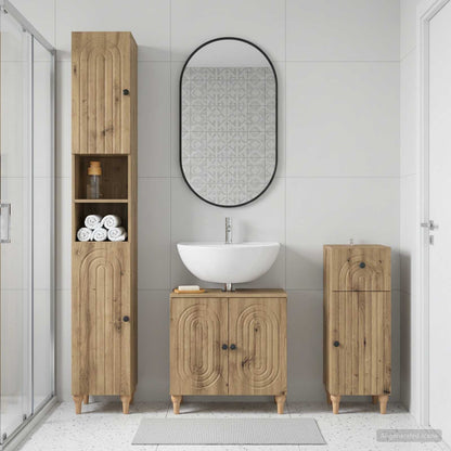 3-teiliges Badezimmer-Schranksystem ALKMAAR Artisan-Eiche