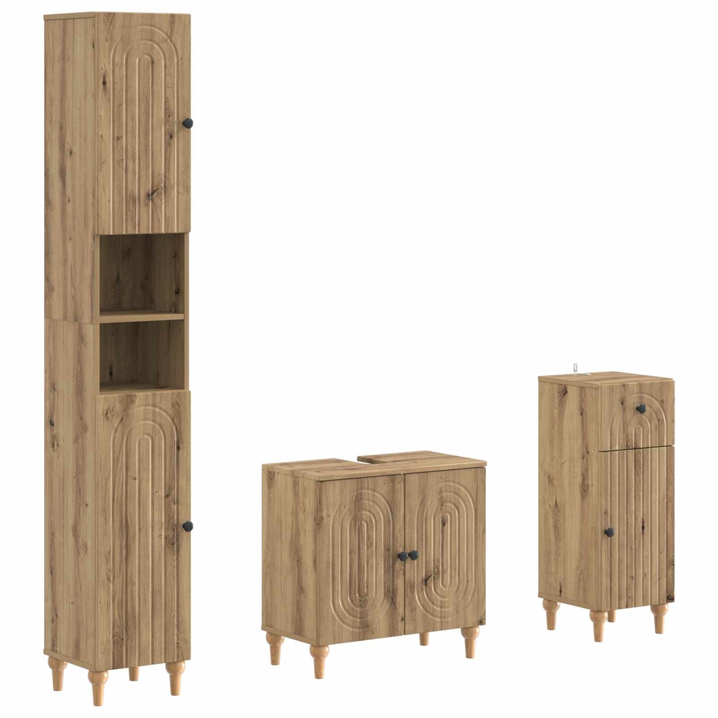 3-teiliges Badezimmer-Schranksystem ALKMAAR Holzwerkstoff