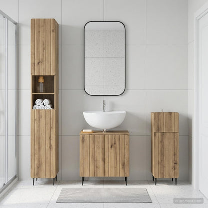 3-teiliges Badezimmer-Schranksystem ZWOLLE Artisan-Eiche