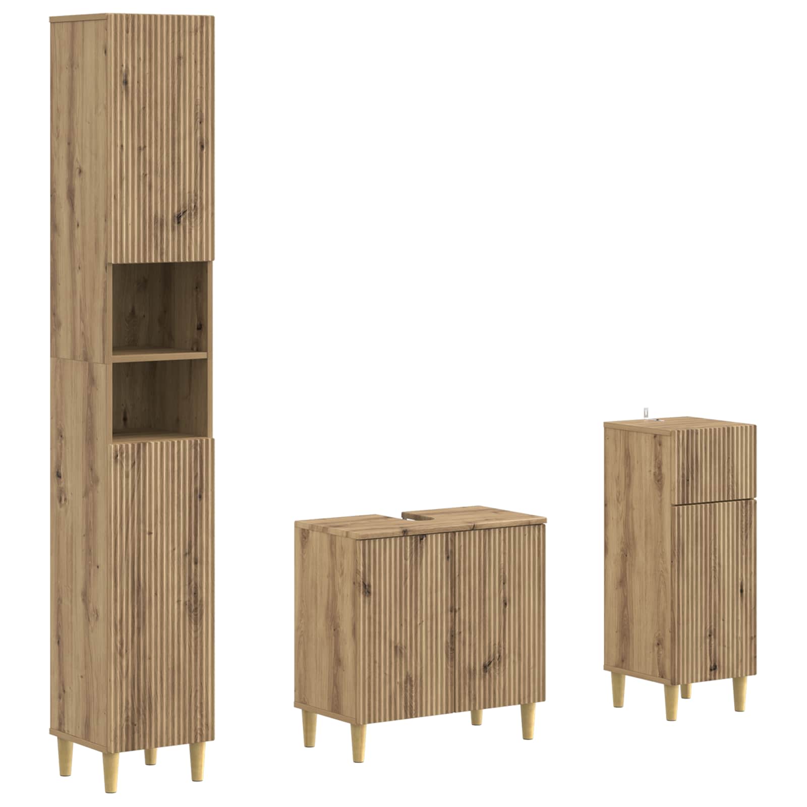 3-teiliges Badezimmer-Schranksystem ARNHEM Holzwerkstoff