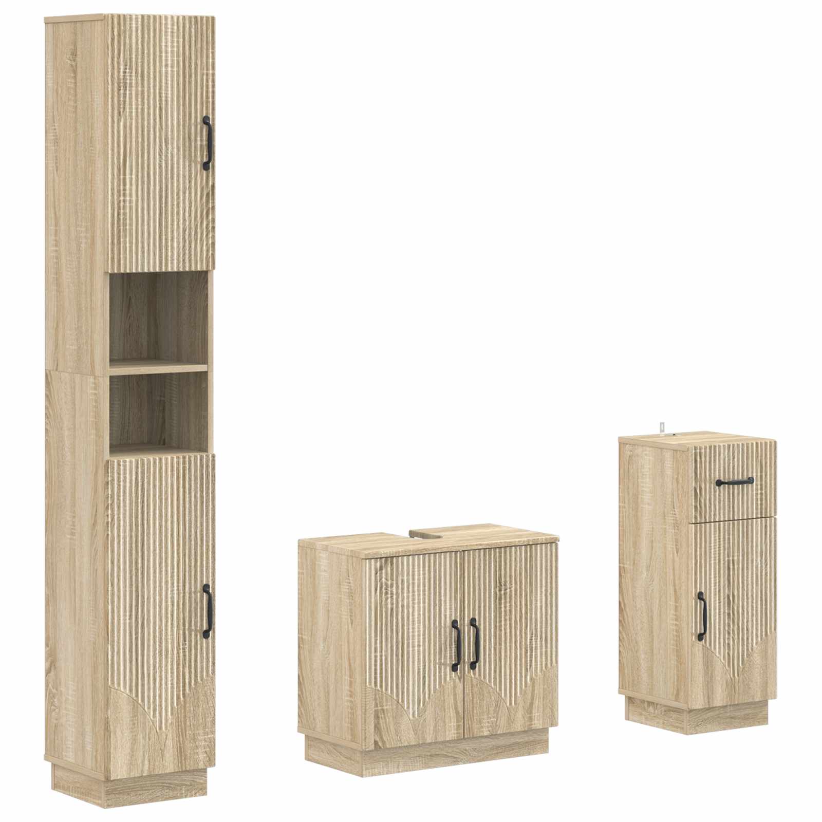 3-teiliges Badezimmer-Schranksystem HOORN Holzwerkstoff