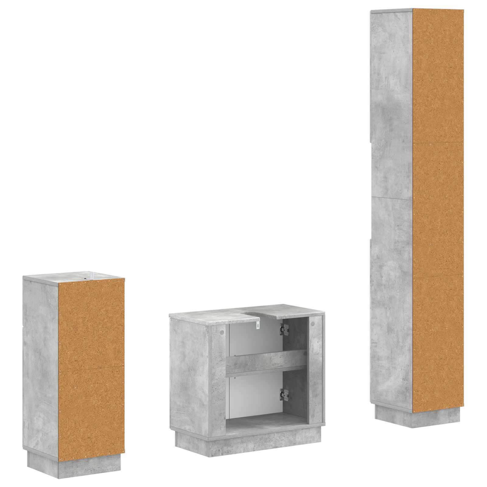 3-teiliges Badezimmer-Schranksystem HOORN Holzwerkstoff
