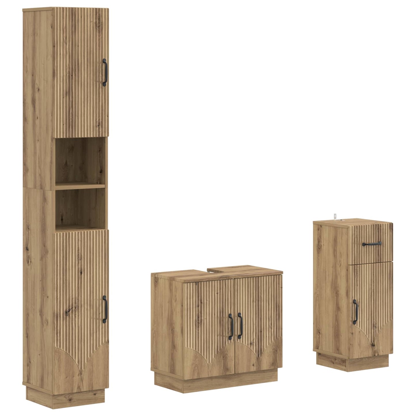 3-teiliges Badezimmer-Schranksystem HOORN Holzwerkstoff