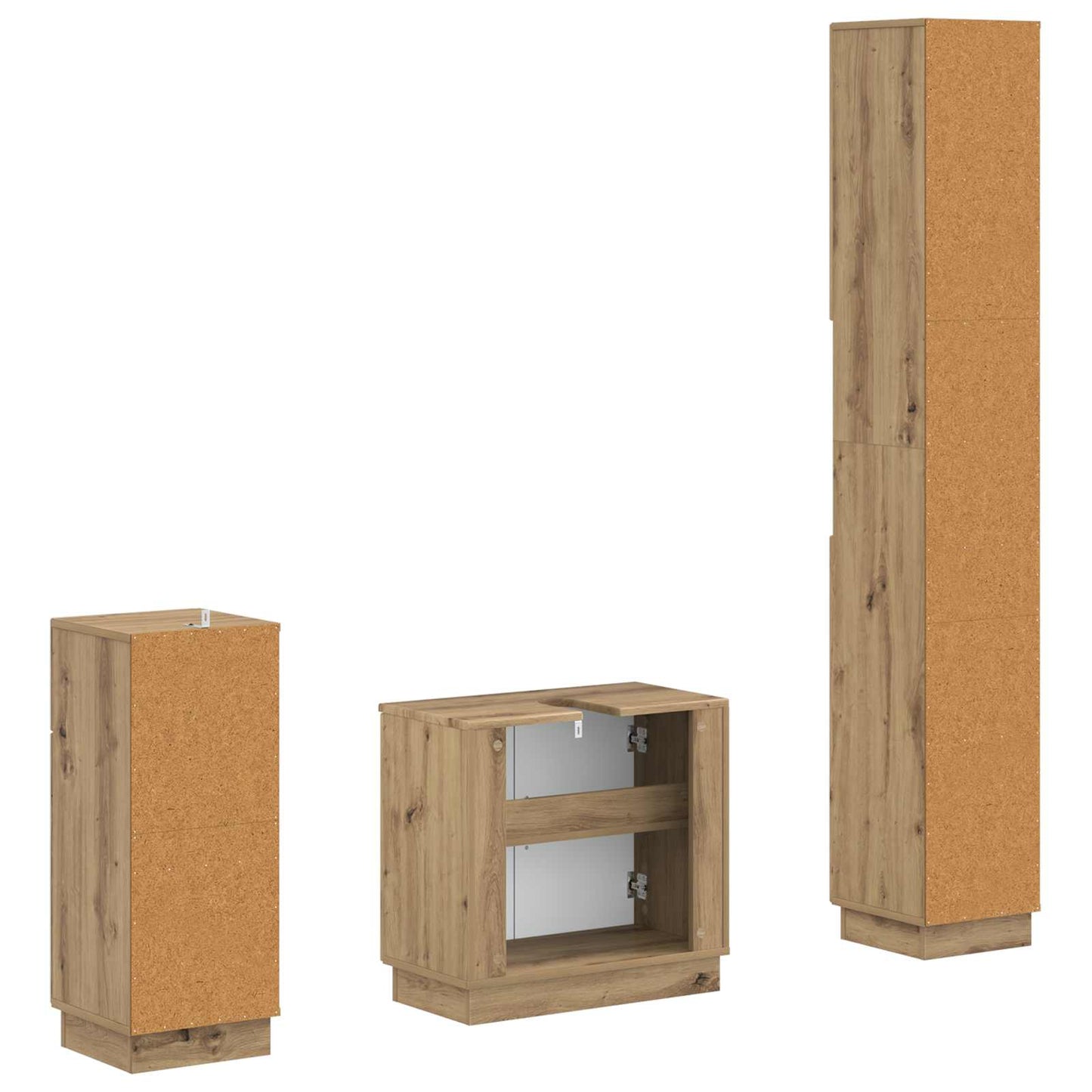 3-teiliges Badezimmer-Schranksystem HOORN Holzwerkstoff