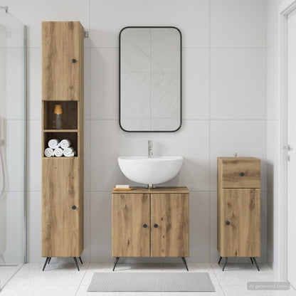 3-teiliges Badezimmer-Schranksystem BREDA Artisan-Eiche