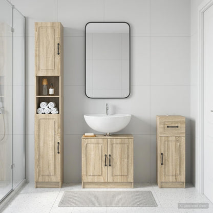 3-teiliges Badezimmer-Schranksystem UTRECHT Sonoma-Eiche