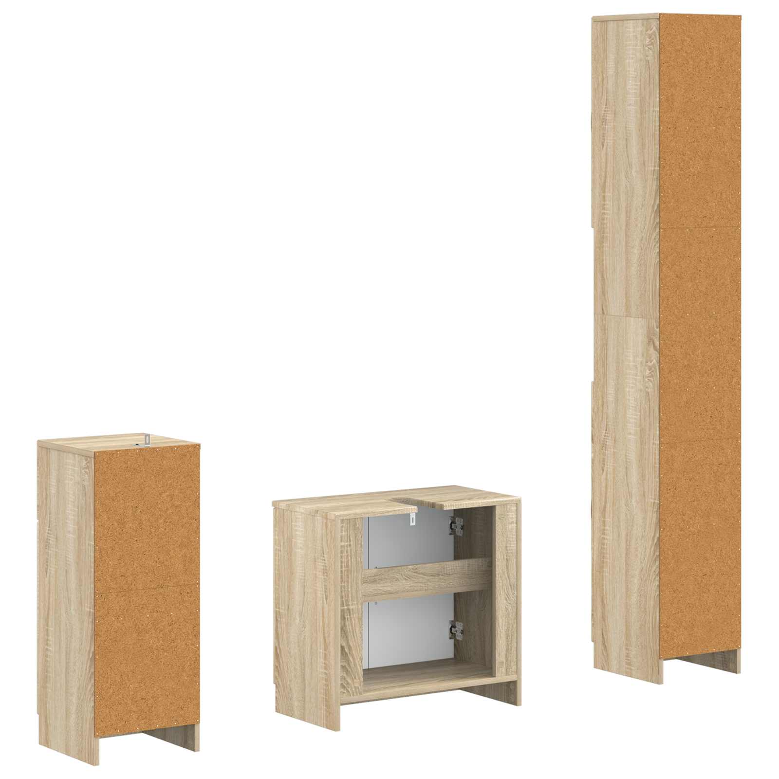 3-teiliges Badezimmer-Schranksystem UTRECHT Holzwerkstoff