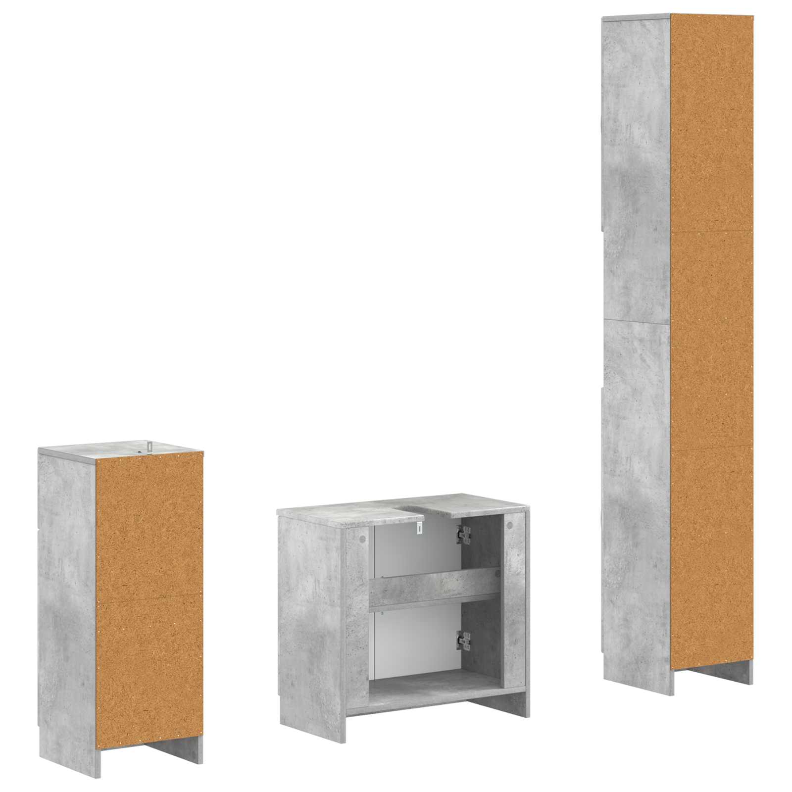 3-teiliges Badezimmer-Schranksystem UTRECHT Holzwerkstoff