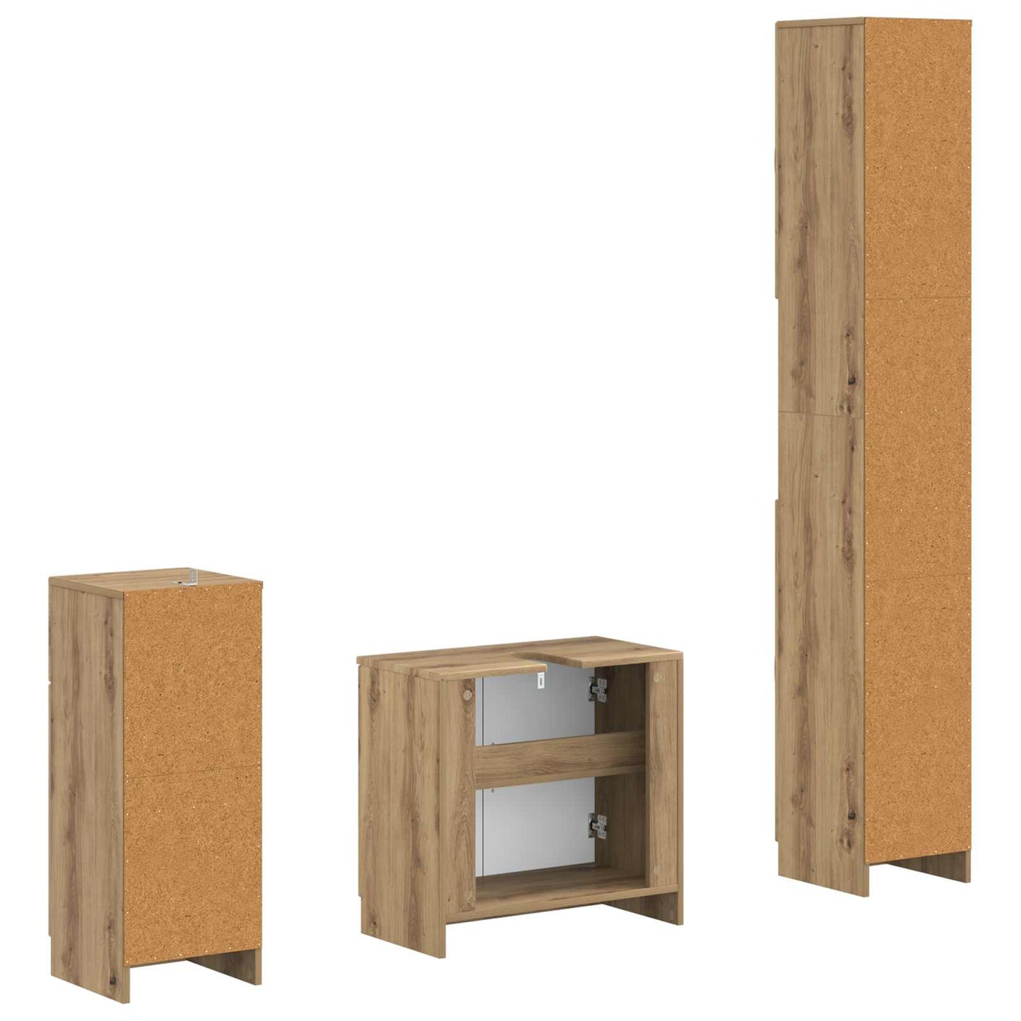 3-teiliges Badezimmer-Schranksystem UTRECHT Holzwerkstoff