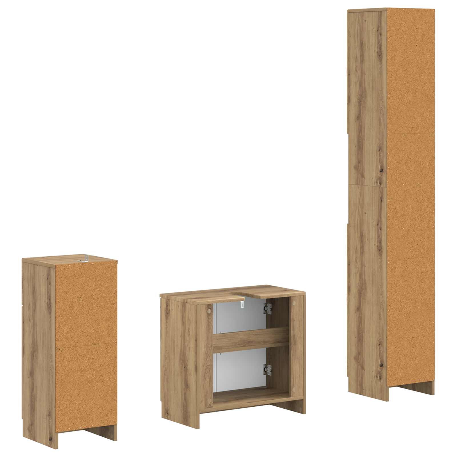 3-teiliges Badezimmer-Schranksystem UTRECHT Holzwerkstoff