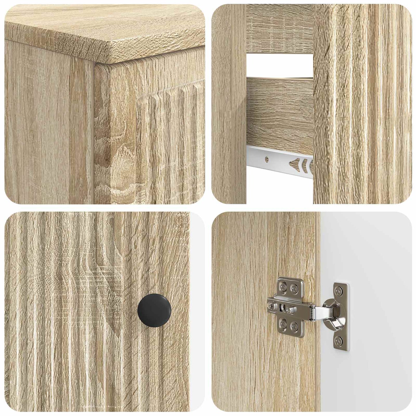 4-teiliges Badezimmer-Schrank-Set EDE Sonoma-Eiche