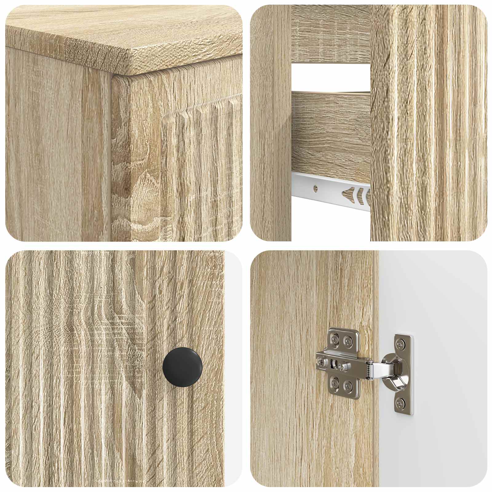 4-teiliges Badezimmer-Schrank-Set EDE Sonoma-Eiche