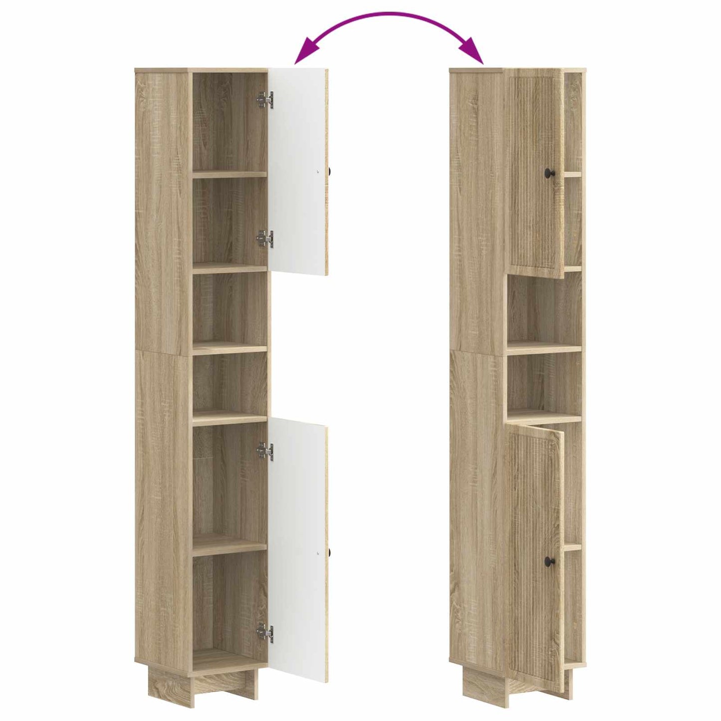 4-teiliges Badezimmer-Schrank-Set EDE Sonoma-Eiche