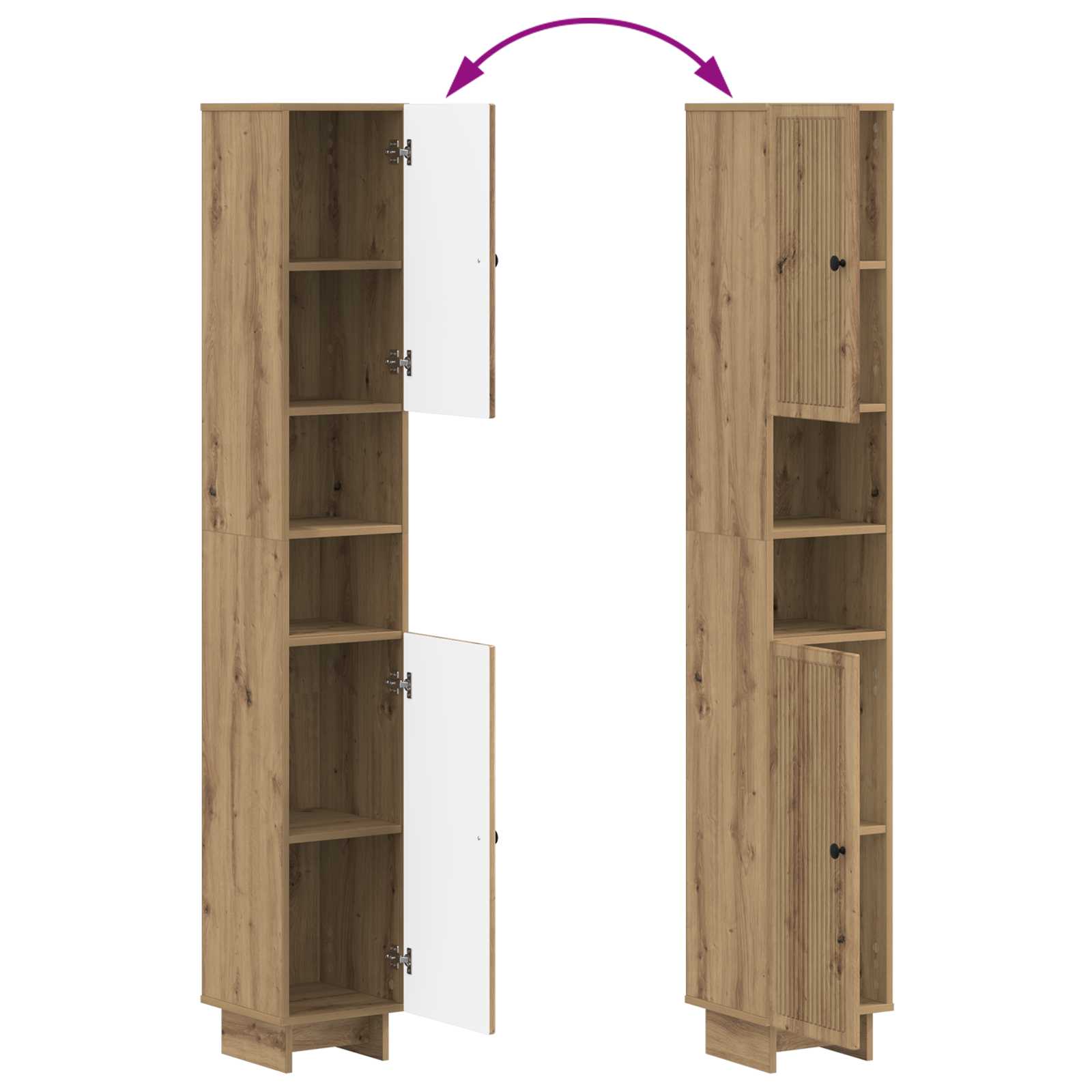 4-teiliges Badezimmer-Schrank-Set EDE Artisan-Eiche