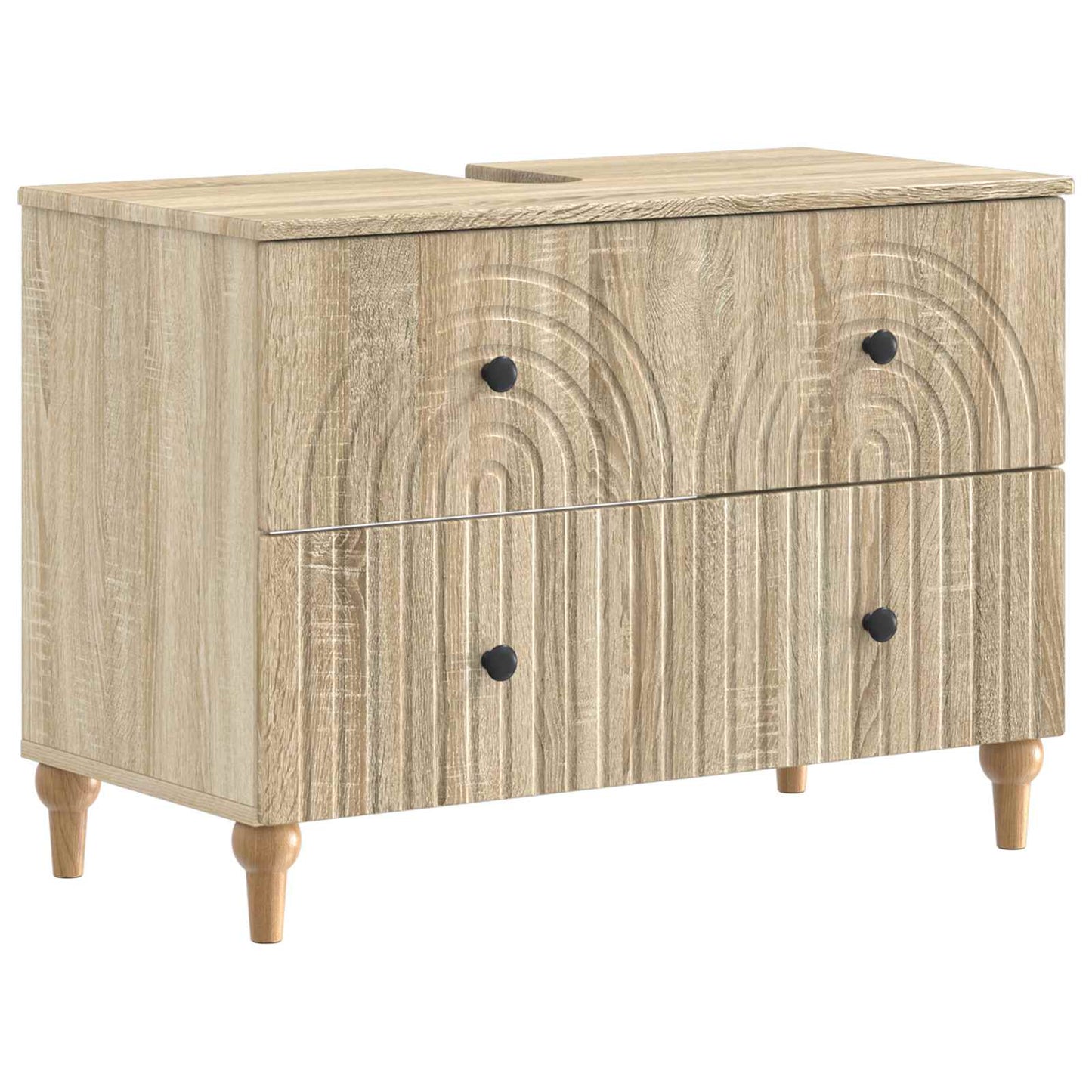 4-teiliges Badezimmer-Schrank-Set ALKMAAR Sonoma-Eiche