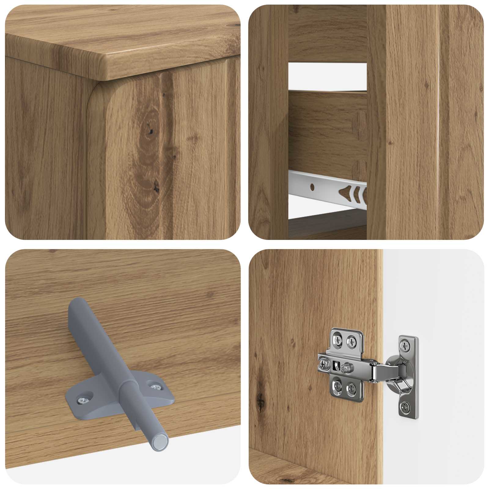 4-teiliges Badezimmer-Schrank-Set ZWOLLE Artisan-Eiche
