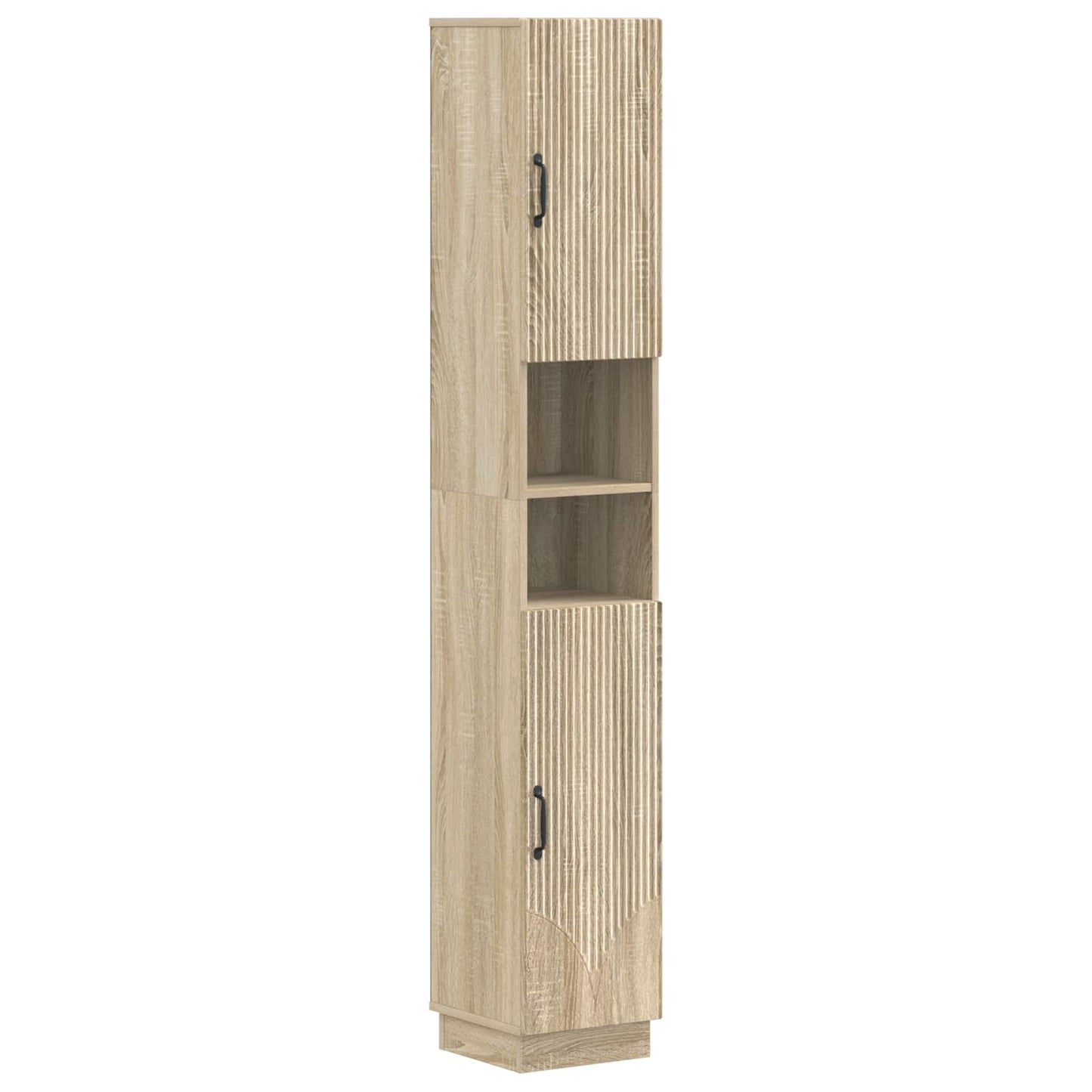 4-teiliges Badezimmer-Schrank-Set HOORN Sonoma-Eiche