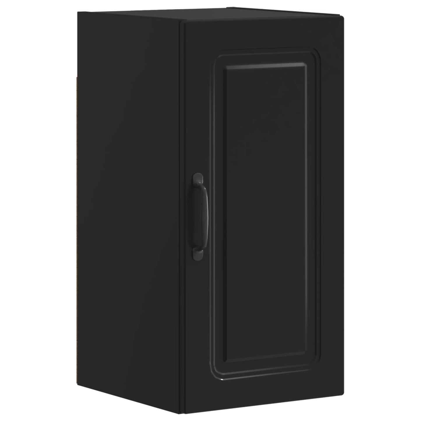 4-teiliges Badezimmer-Schrank-Set UTRECHT Schwarz Holzwerkstoff