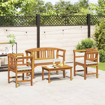 Gartenrosen-Lounge-Set 4 stk. Massivholz Akazie