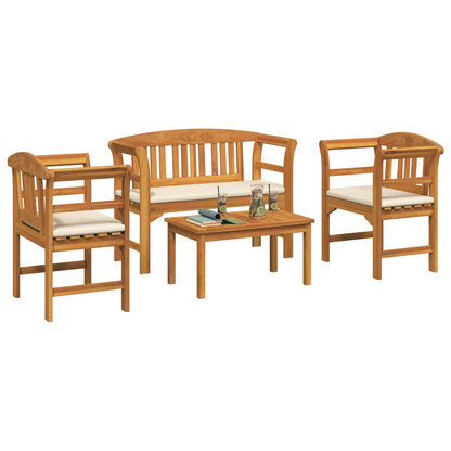 Gartenrosen-Lounge-Set 4 stk. Massivholz Akazie