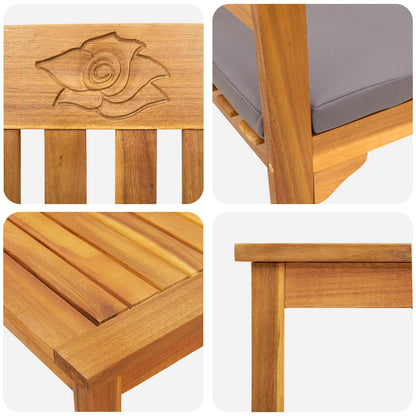 Gartenrosen-Lounge-Set 4 stk. Massivholz Akazie