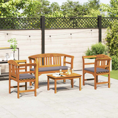 Gartenrosen-Lounge-Set 4 stk. Massivholz Akazie