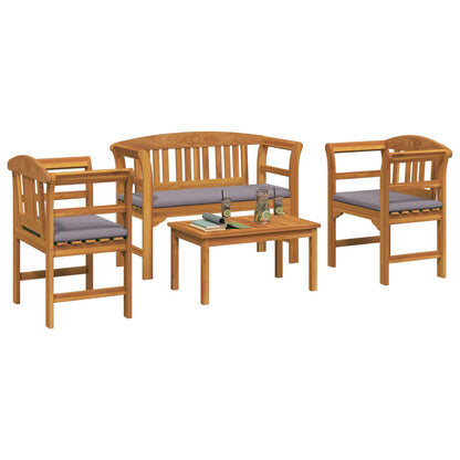 Gartenrosen-Lounge-Set 4 stk. Massivholz Akazie