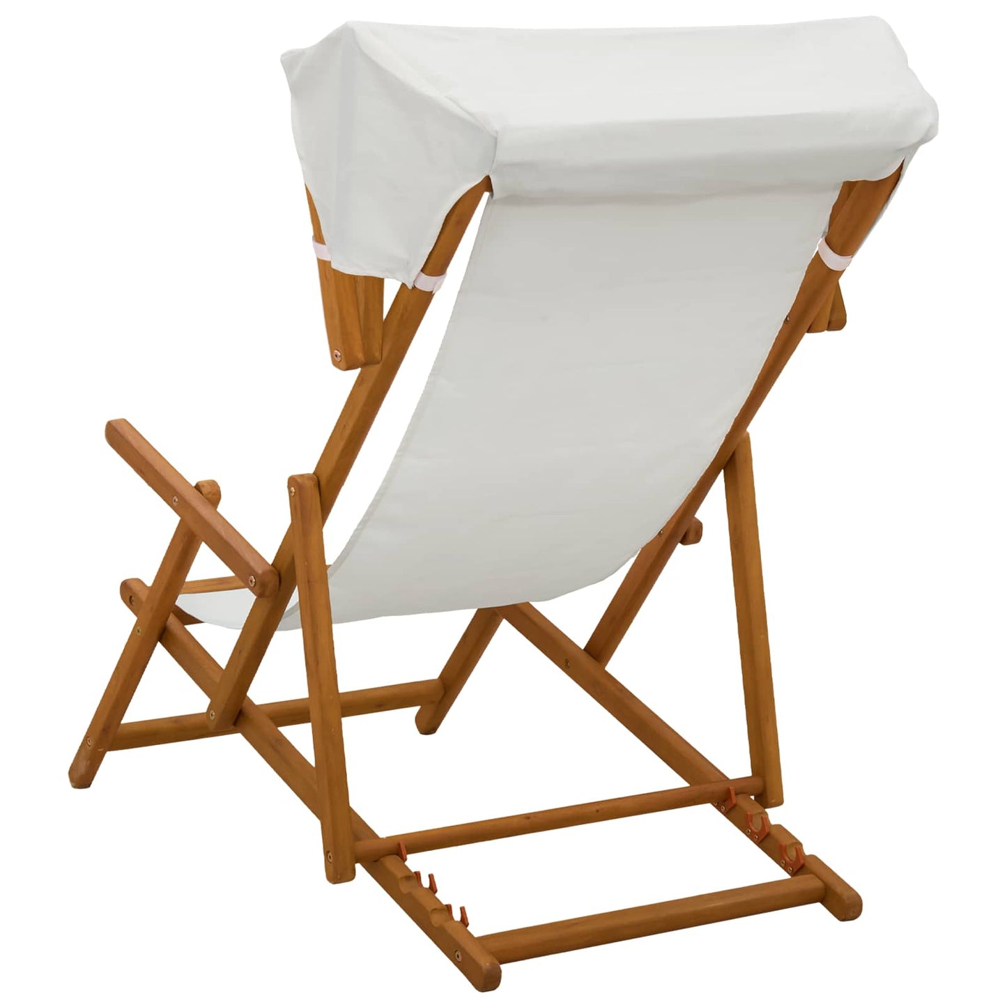 Liegestuhl 2 pcs 3 Position Massives Eukalyptus Holz Creme
