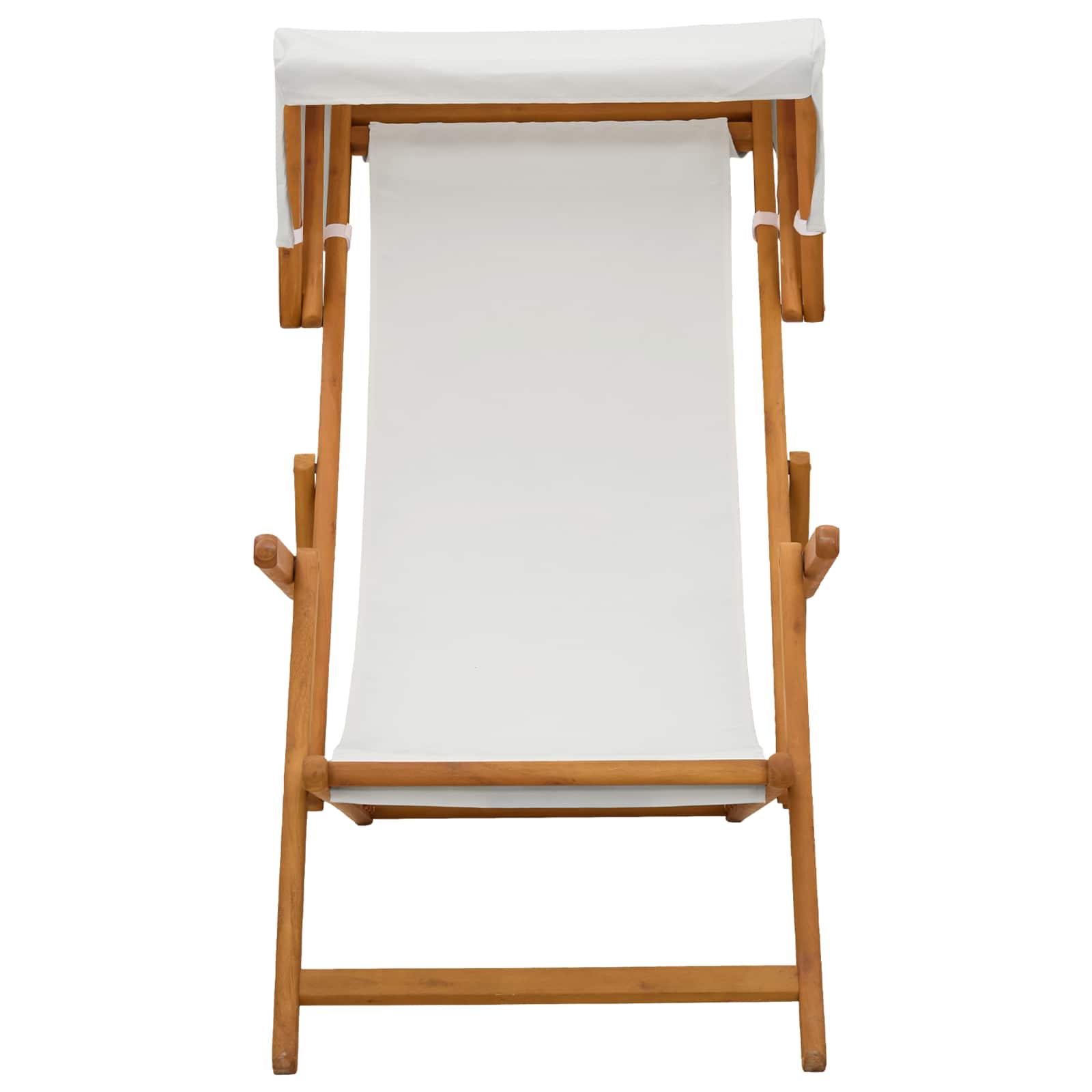 Liegestuhl 2 pcs 3 Position Massives Eukalyptus Holz Creme