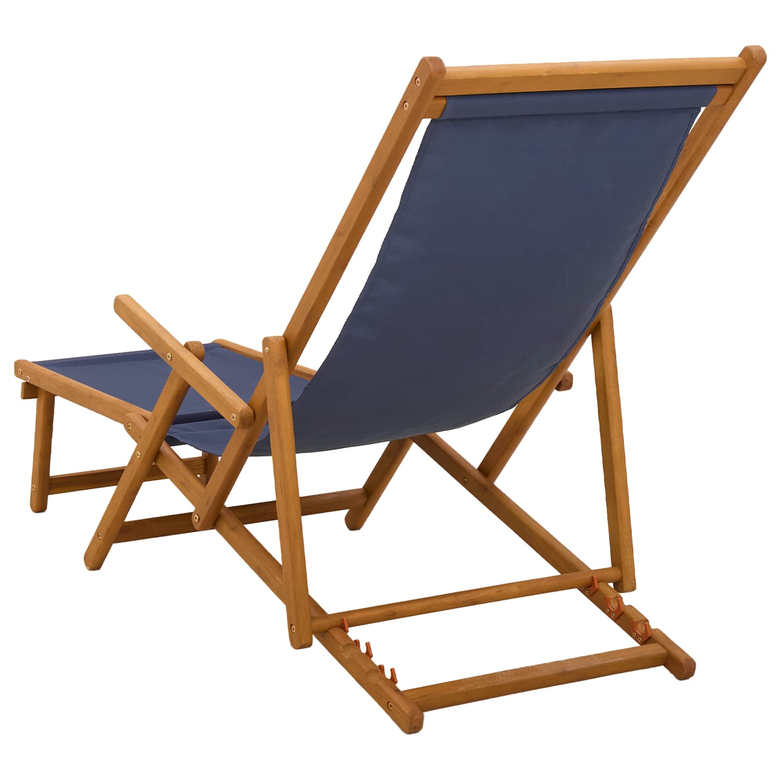 Klappbare Sonnenliege 2 pcs 3 Position Massives Eukalyptus Holz