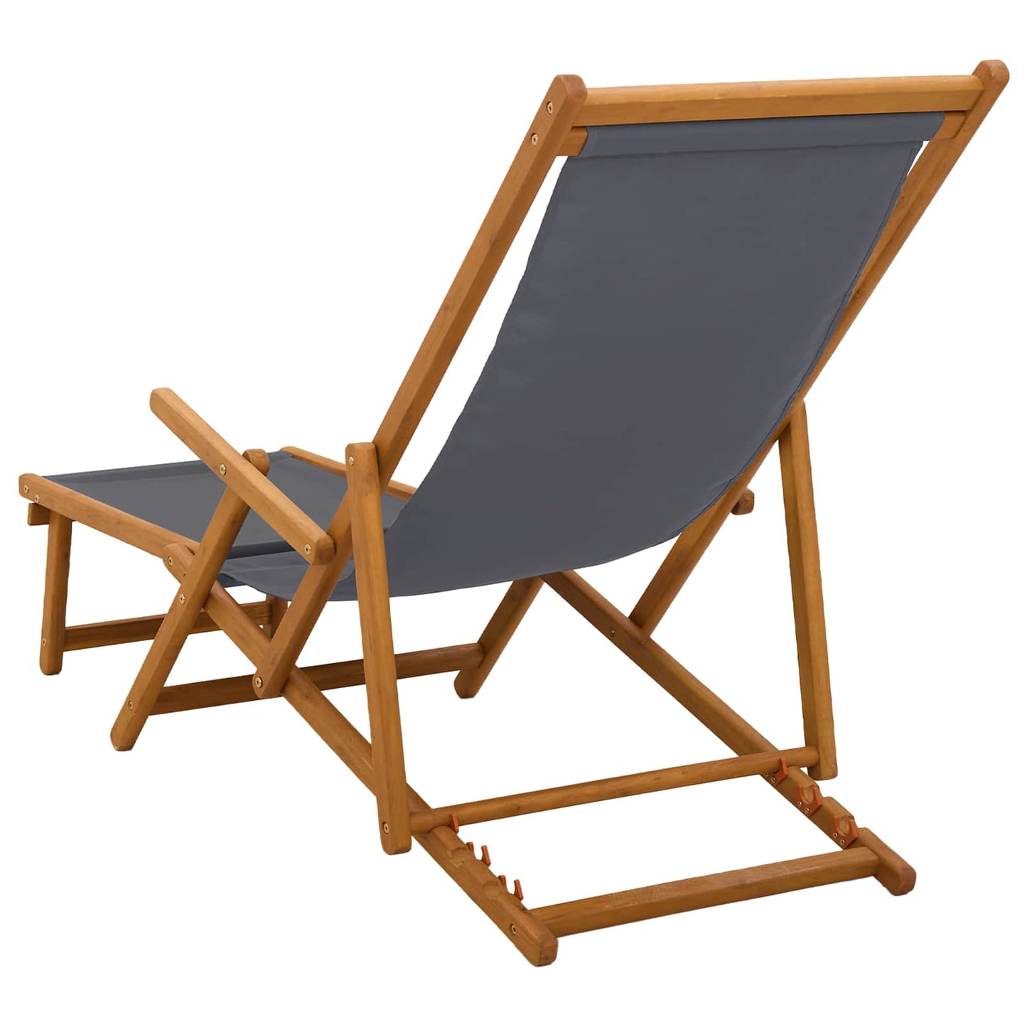 Klappbare Sonnenliege 2 pcs 3 Position Massives Eukalyptus Holz