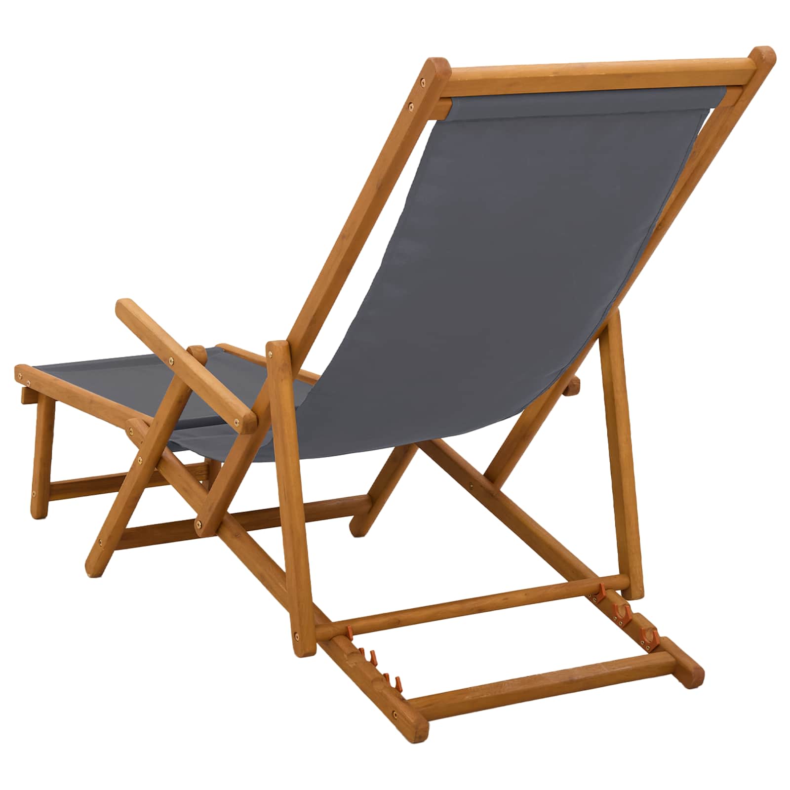 Klappbare Sonnenliege 2 pcs 3 Position Massives Eukalyptus Holz