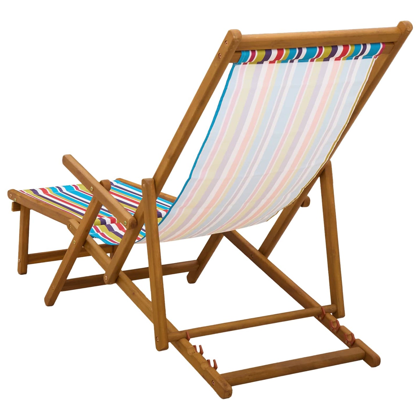 Klappbare Sonnenliege 2 pcs 3 Position Massives Eukalyptus Holz