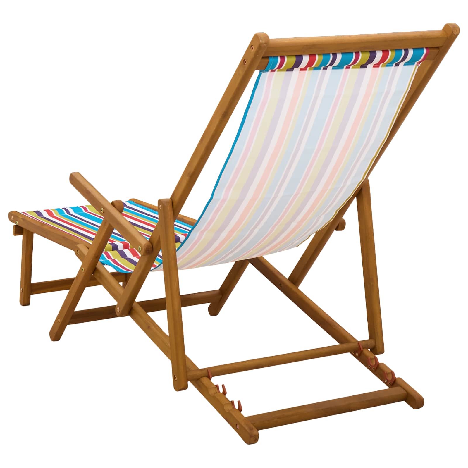 Klappbare Sonnenliege 2 pcs 3 Position Massives Eukalyptus Holz
