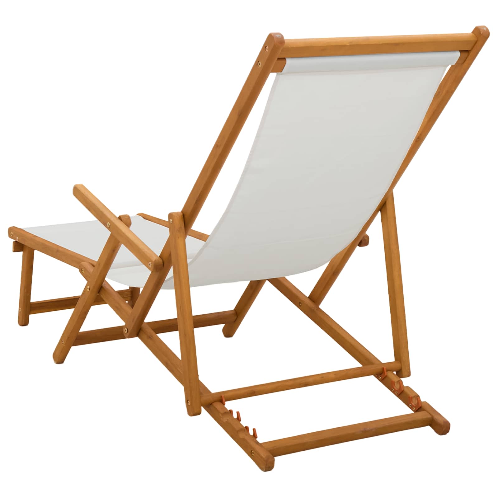 Klappbare Sonnenliege 2 pcs 3 Position Massives Eukalyptus Holz
