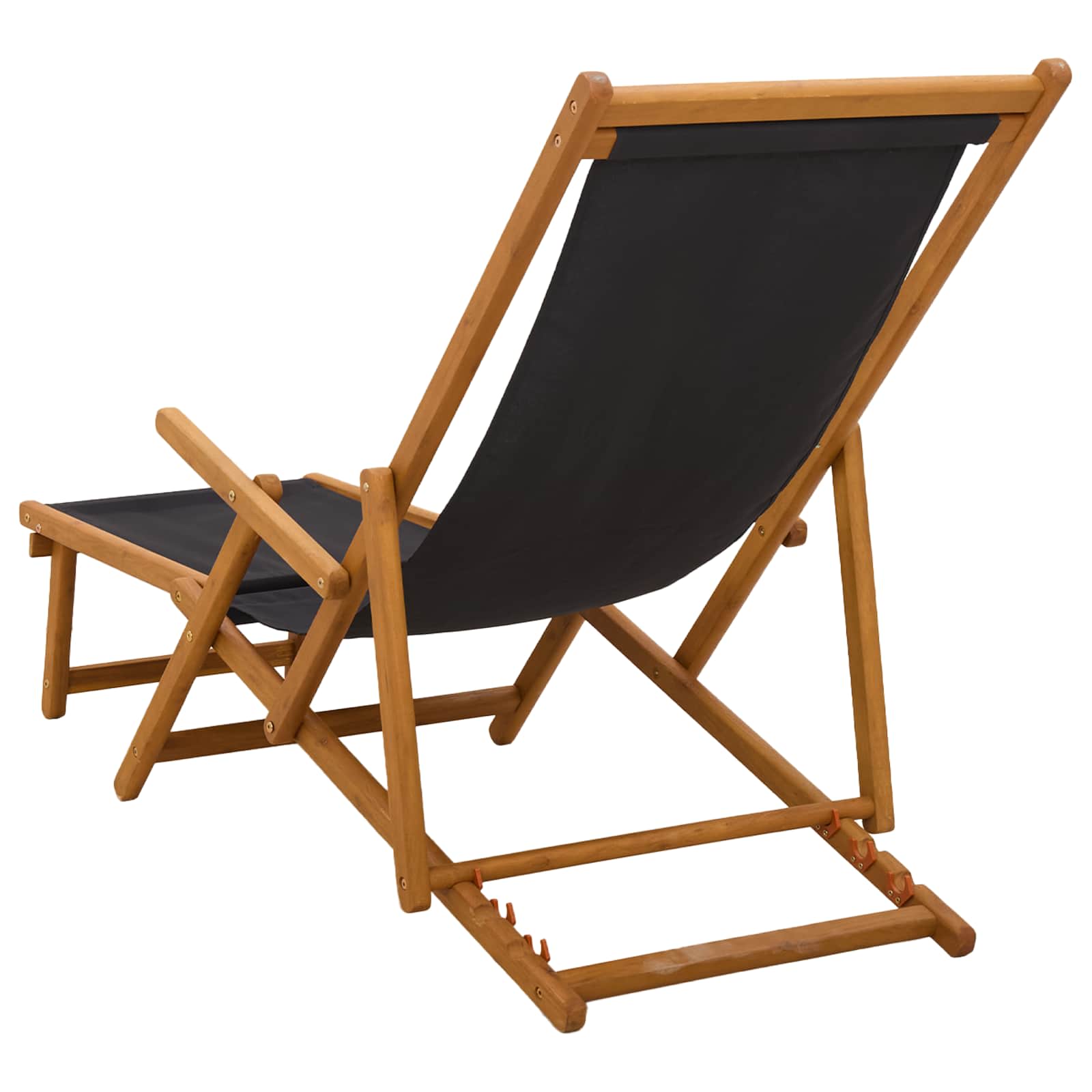 Klappbare Sonnenliege 2 pcs 3 Position Massives Eukalyptus Holz