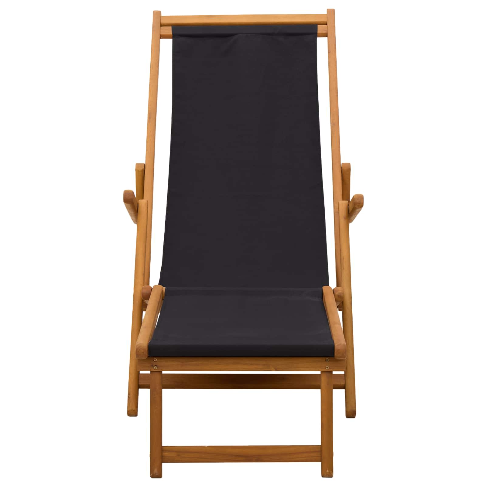 Klappbare Sonnenliege 2 pcs 3 Position Massives Eukalyptus Holz