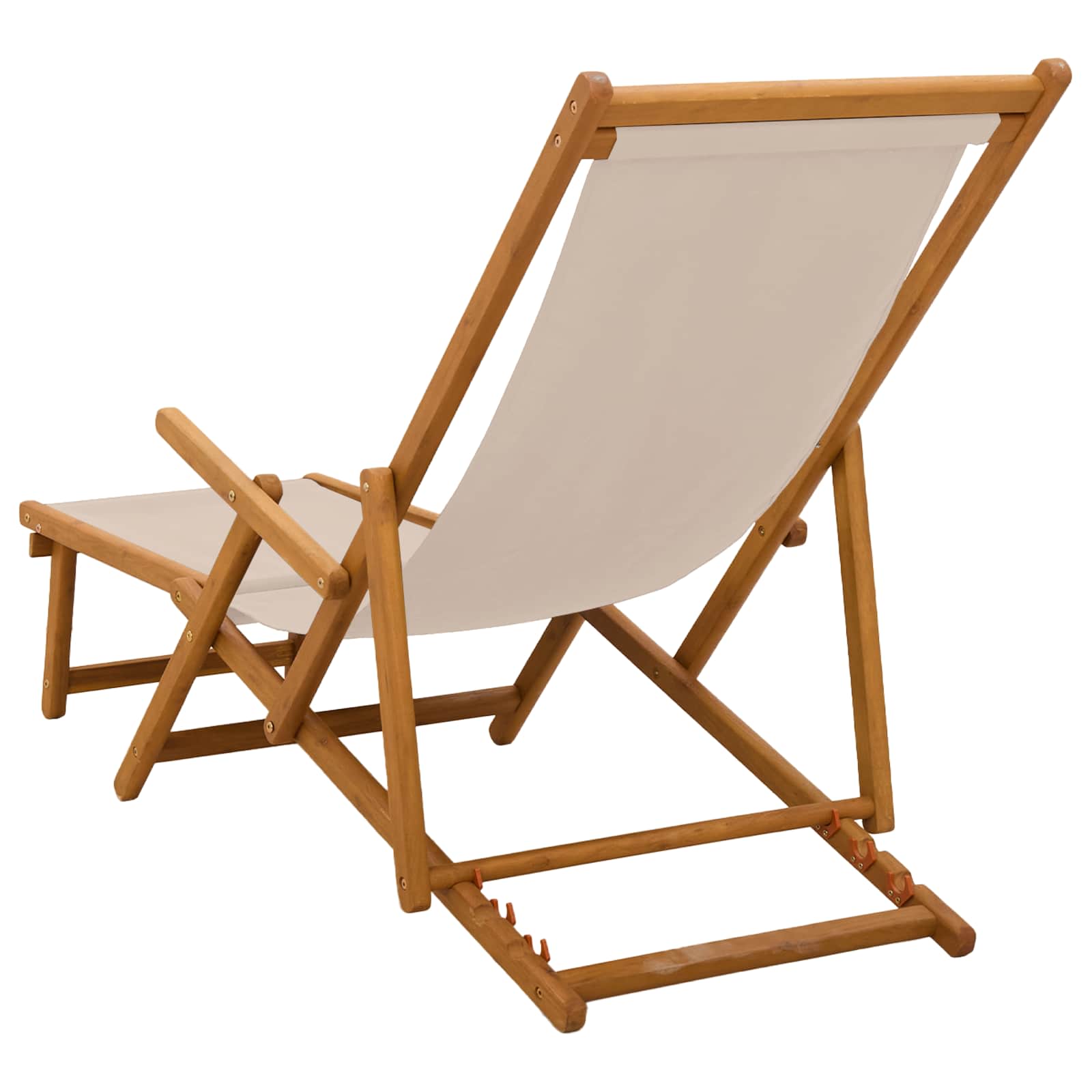 Klappbare Sonnenliege 2 pcs 3 Position Massives Eukalyptus Holz