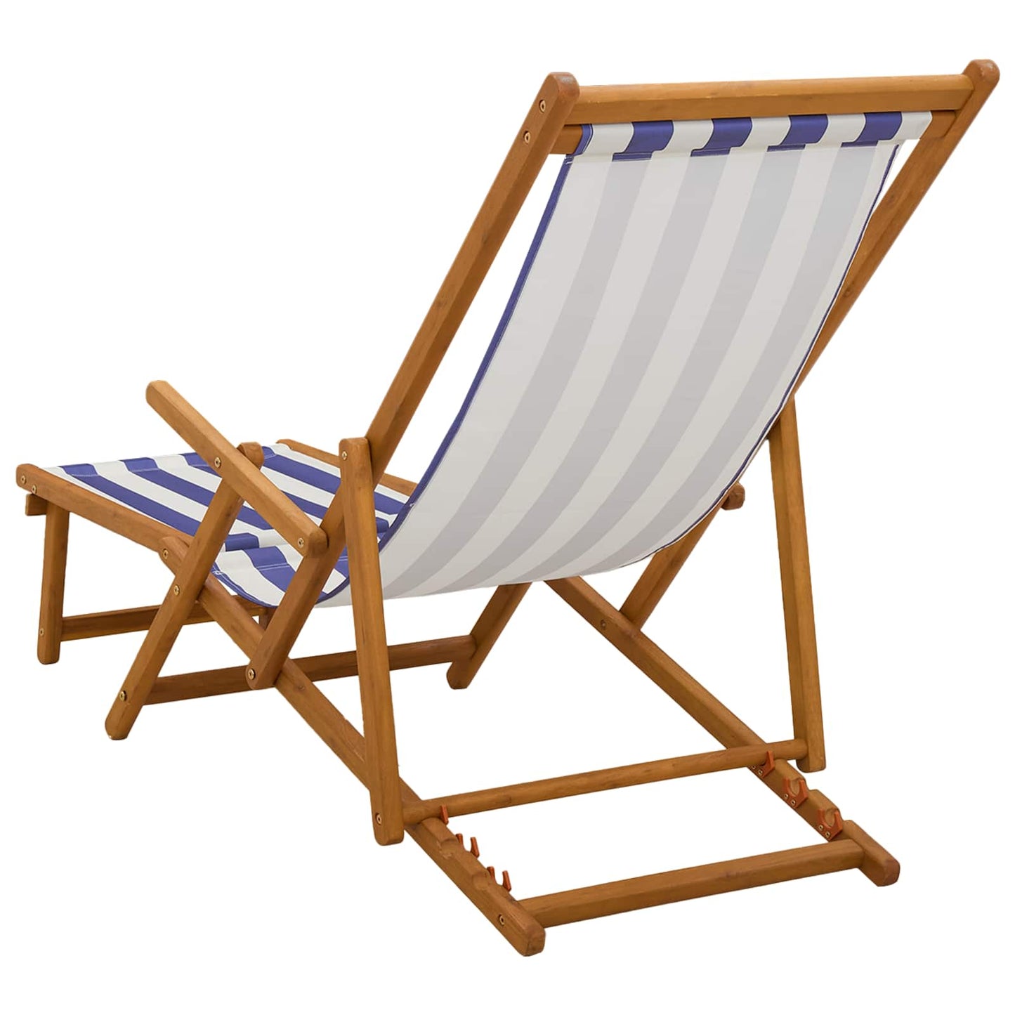 Klappbare Sonnenliege 2 pcs 3 Position Massives Eukalyptus Holz
