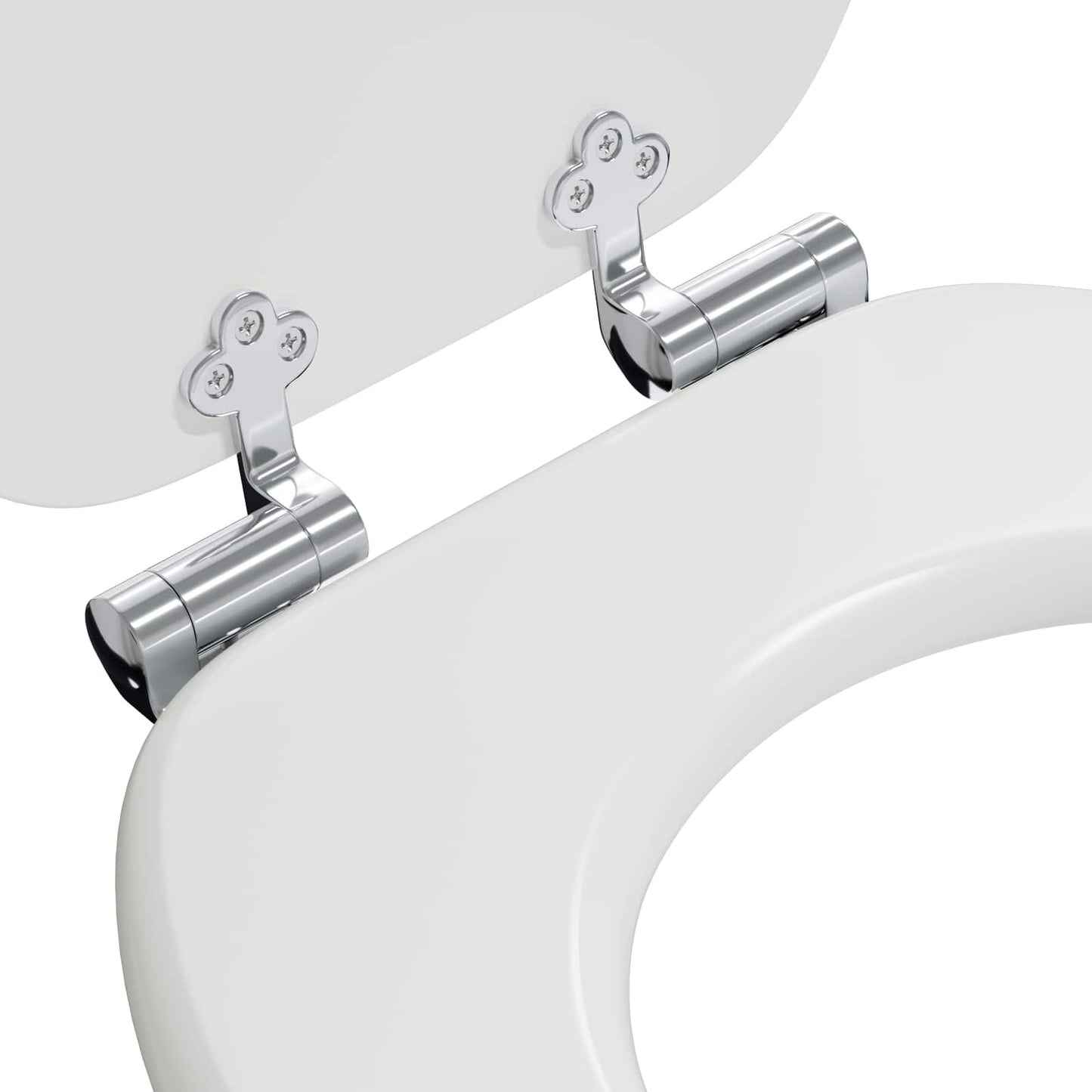 Soft-Close Toilet Seat Weiß 44 x 38 cm MDF-Platte