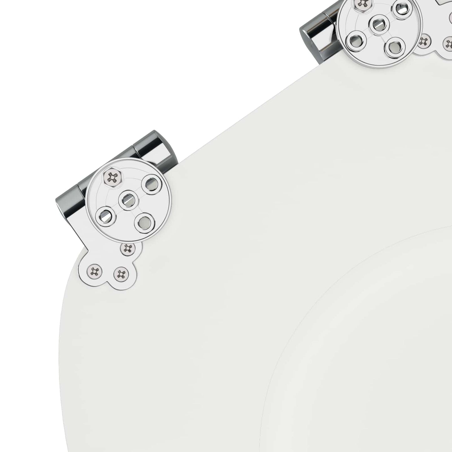 Soft-Close Toilet Seat Weiß 44 x 38 cm MDF-Platte