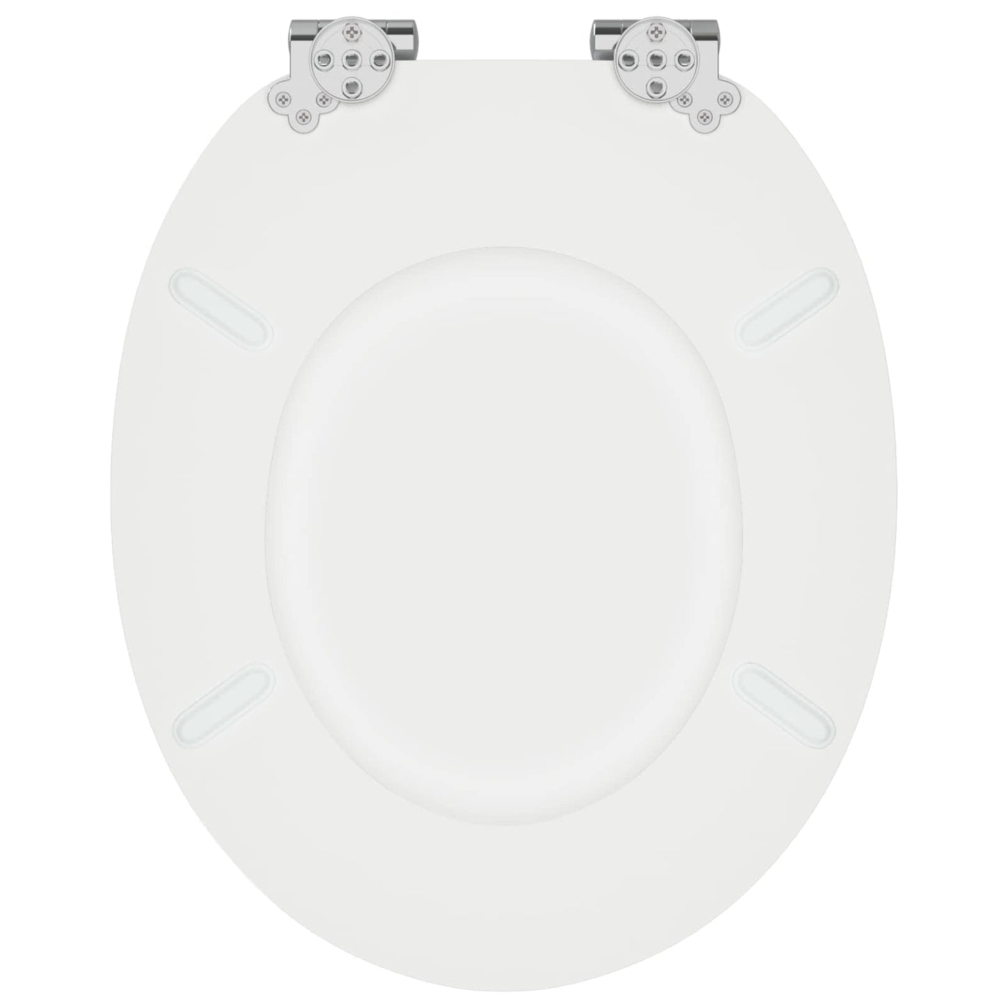 Soft-Close Toilet Seat Weiß 44 x 38 cm MDF-Platte