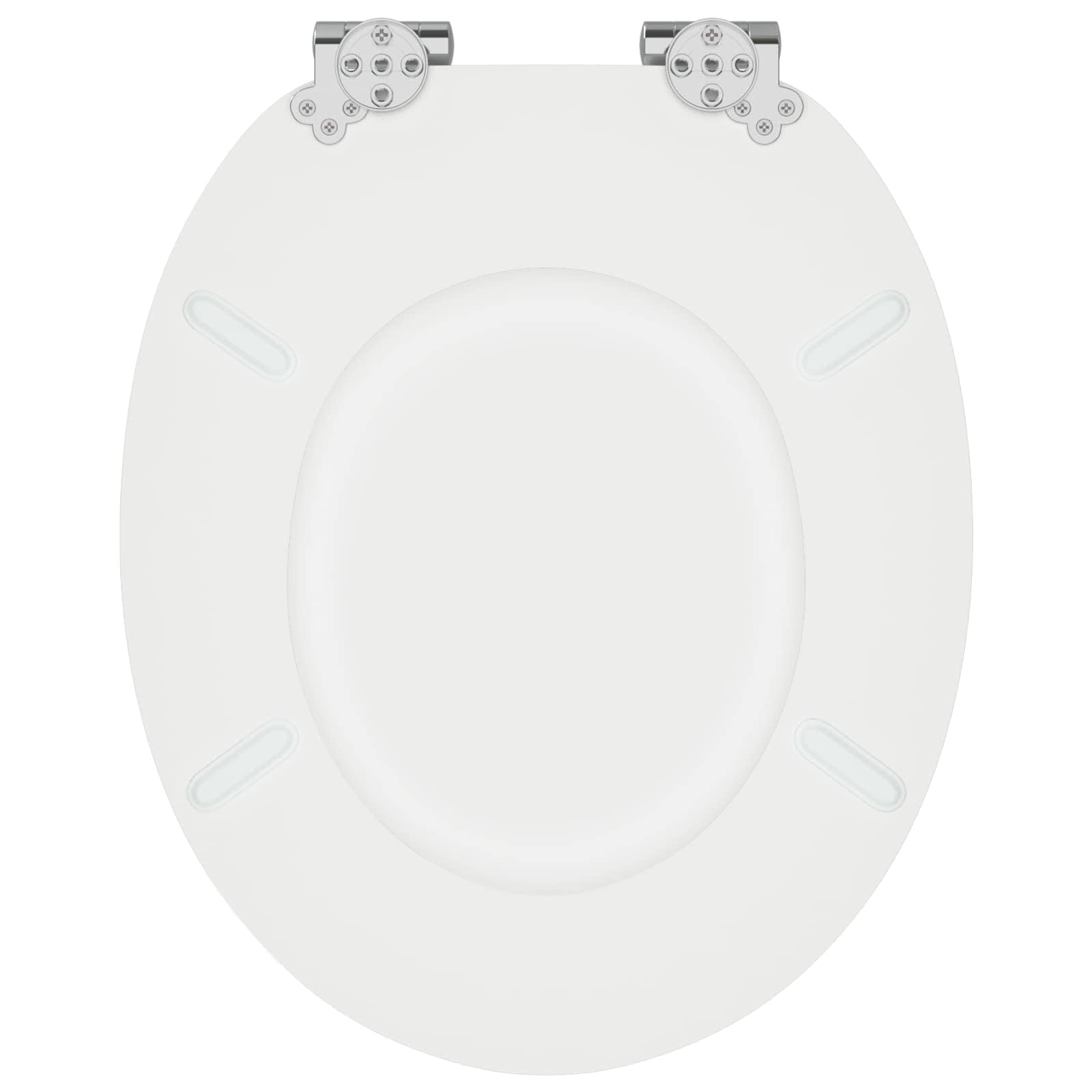 Soft-Close Toilet Seat Weiß 44 x 38 cm MDF-Platte