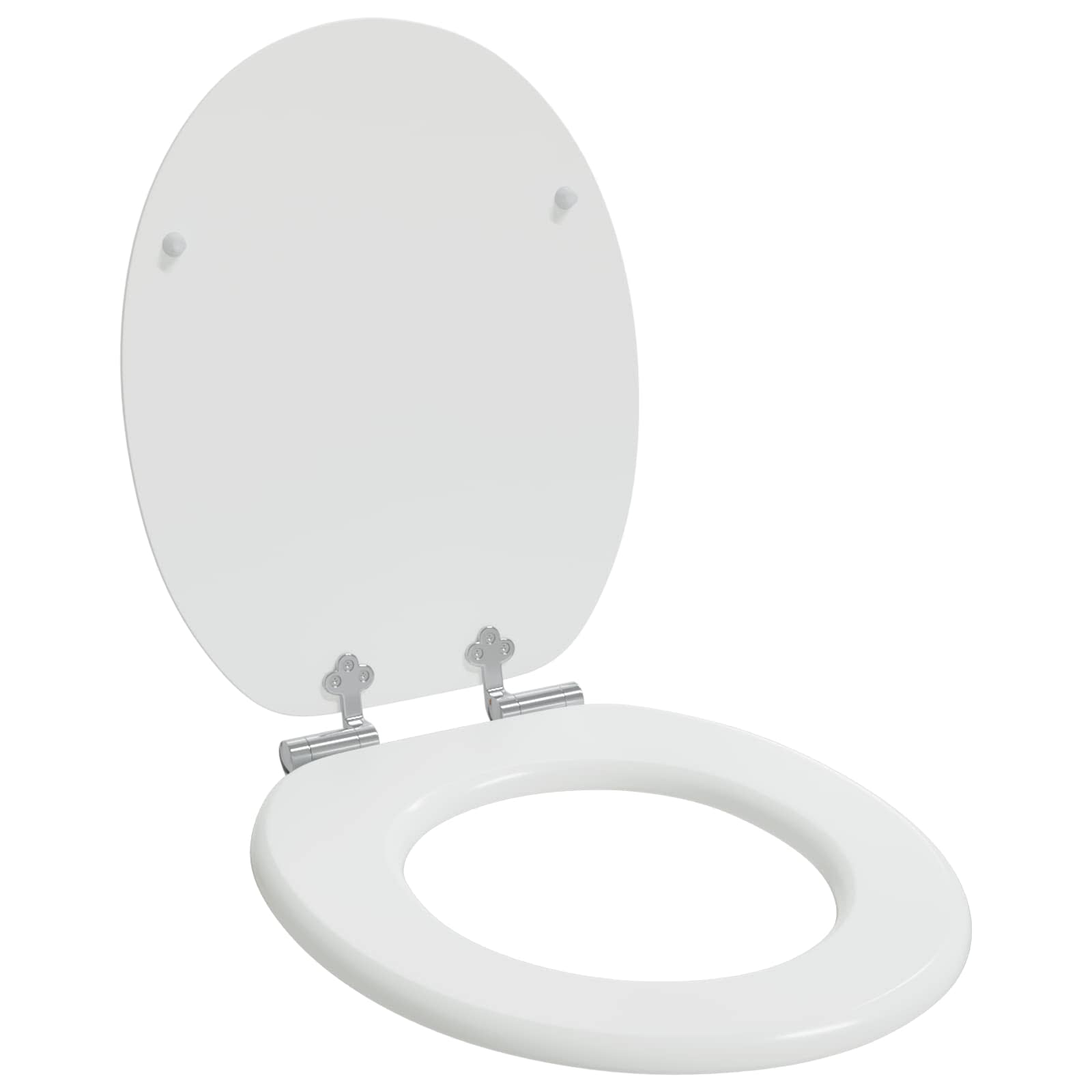 Soft-Close Toilet Seat Weiß 44 x 38 cm MDF-Platte