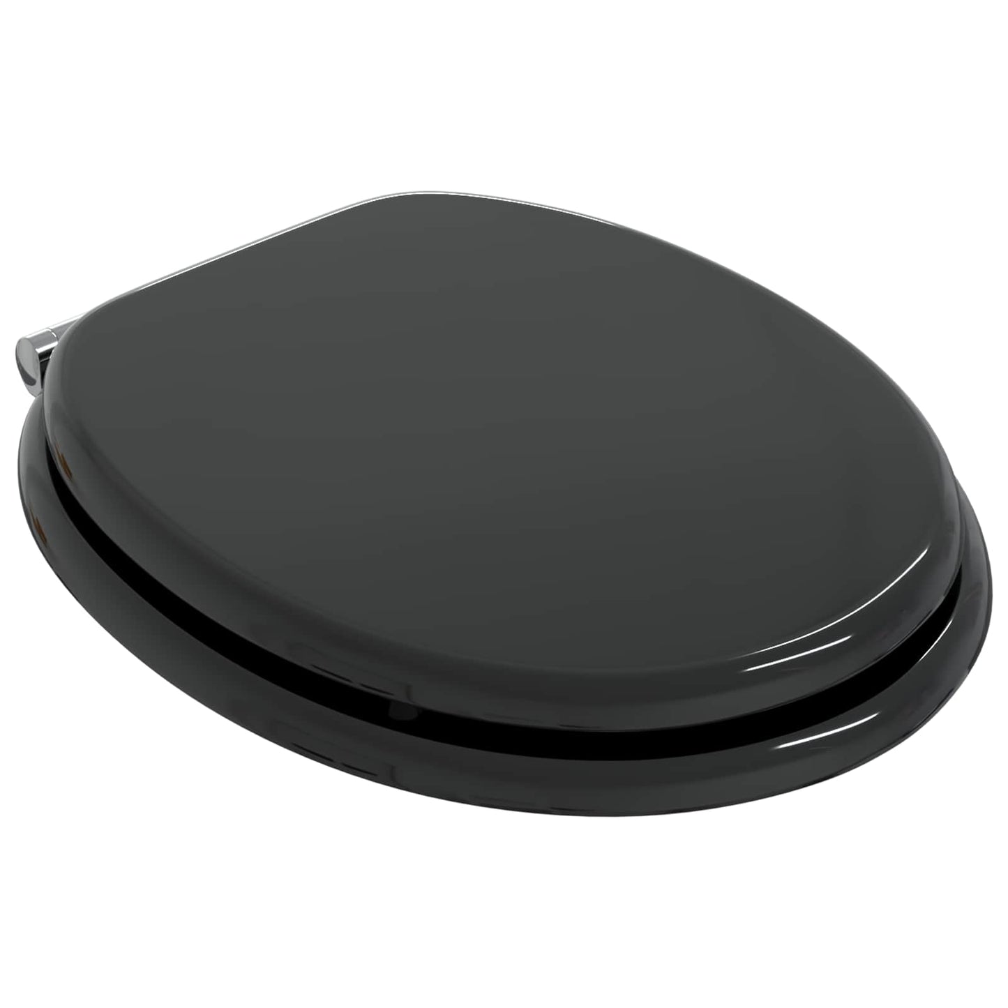 Soft-Close Toilet Seat Schwarz 44 x 38 cm MDF-Platte